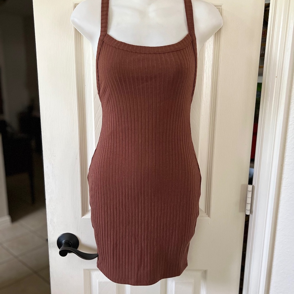 Makers of Dreams Open Back Ribbed Knit Dress